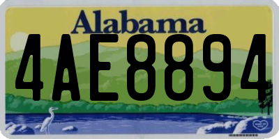 AL license plate 4AE8894