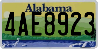 AL license plate 4AE8923