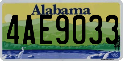 AL license plate 4AE9033