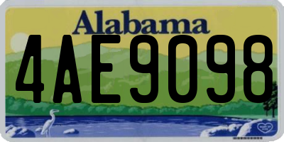 AL license plate 4AE9098