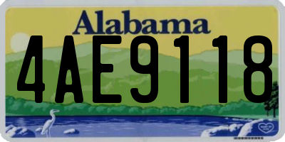 AL license plate 4AE9118
