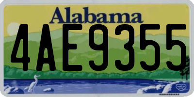 AL license plate 4AE9355