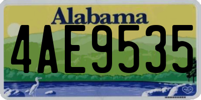 AL license plate 4AE9535