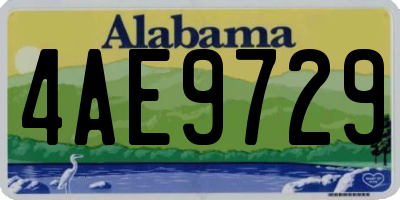 AL license plate 4AE9729