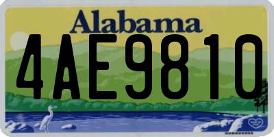 AL license plate 4AE9810