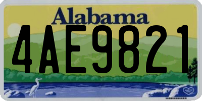 AL license plate 4AE9821