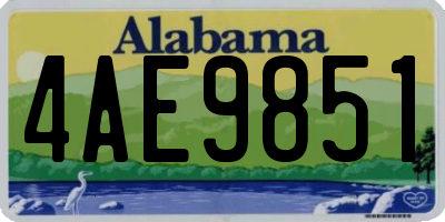 AL license plate 4AE9851