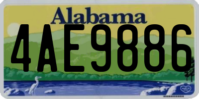 AL license plate 4AE9886