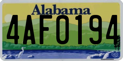 AL license plate 4AF0194