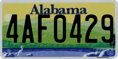 AL license plate 4AF0429
