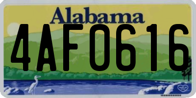 AL license plate 4AF0616