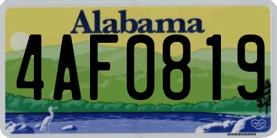 AL license plate 4AF0819