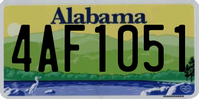 AL license plate 4AF1051