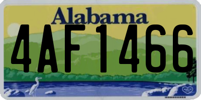 AL license plate 4AF1466