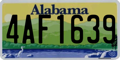 AL license plate 4AF1639