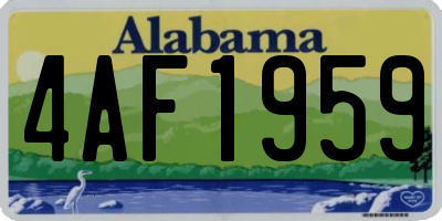 AL license plate 4AF1959