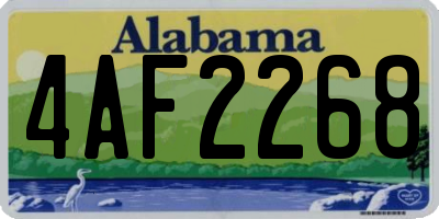 AL license plate 4AF2268