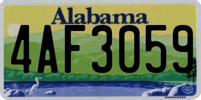 AL license plate 4AF3059