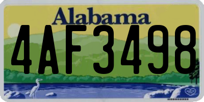 AL license plate 4AF3498