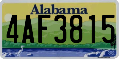 AL license plate 4AF3815