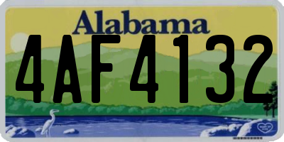 AL license plate 4AF4132