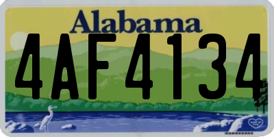 AL license plate 4AF4134