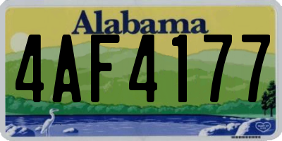 AL license plate 4AF4177