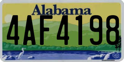 AL license plate 4AF4198