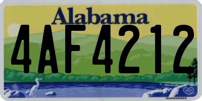 AL license plate 4AF4212