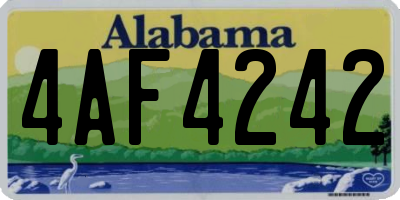 AL license plate 4AF4242