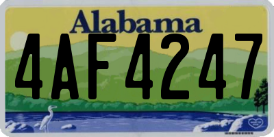 AL license plate 4AF4247