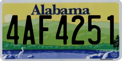 AL license plate 4AF4251