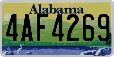 AL license plate 4AF4269
