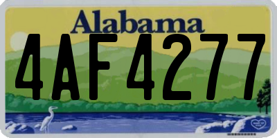 AL license plate 4AF4277