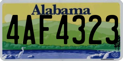 AL license plate 4AF4323