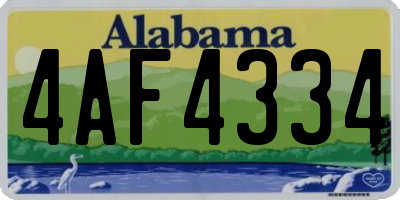 AL license plate 4AF4334