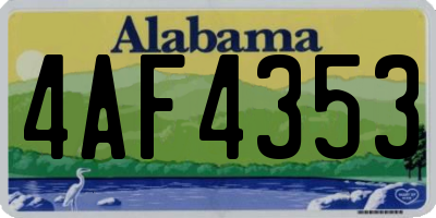 AL license plate 4AF4353