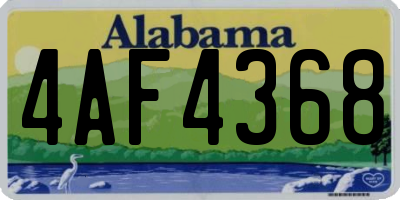 AL license plate 4AF4368