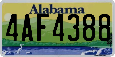 AL license plate 4AF4388