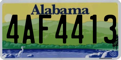 AL license plate 4AF4413