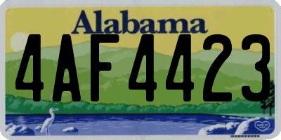 AL license plate 4AF4423