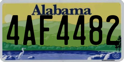 AL license plate 4AF4482