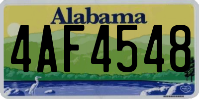 AL license plate 4AF4548