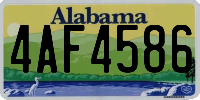 AL license plate 4AF4586