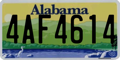 AL license plate 4AF4614