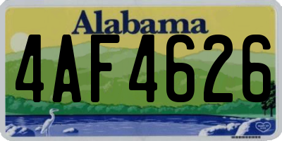 AL license plate 4AF4626