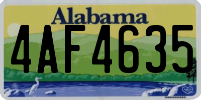 AL license plate 4AF4635