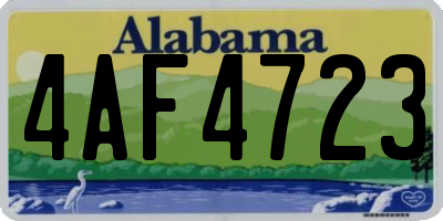 AL license plate 4AF4723