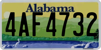 AL license plate 4AF4732