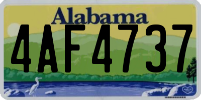 AL license plate 4AF4737